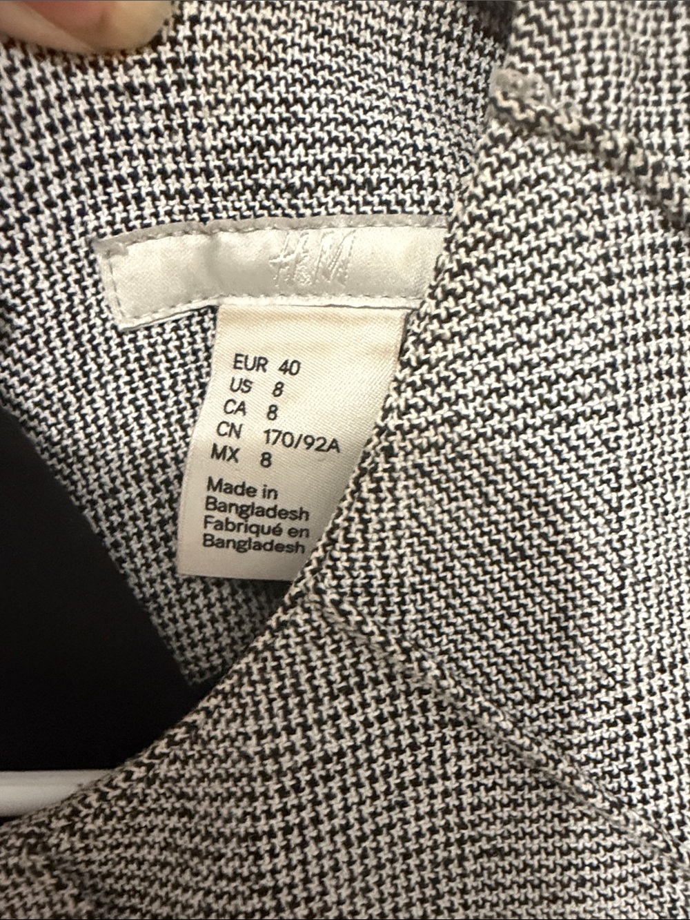 H&M Cap Short-Sleeve Sheath Dress size 8 black and white - Picture 2 of 5